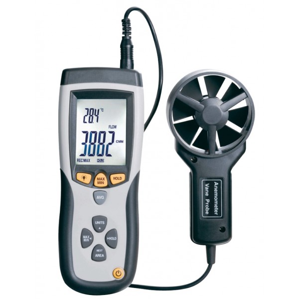 M I A Wind Speed Gauge anemometro digitale portatile di velocità del vento misuratore di velocità del flusso d'aria termometro 